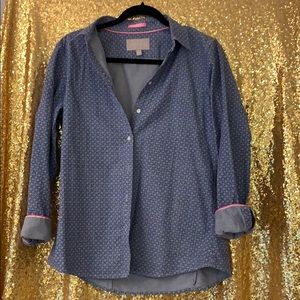 Banana Republic Denim Oxford Anchor Print